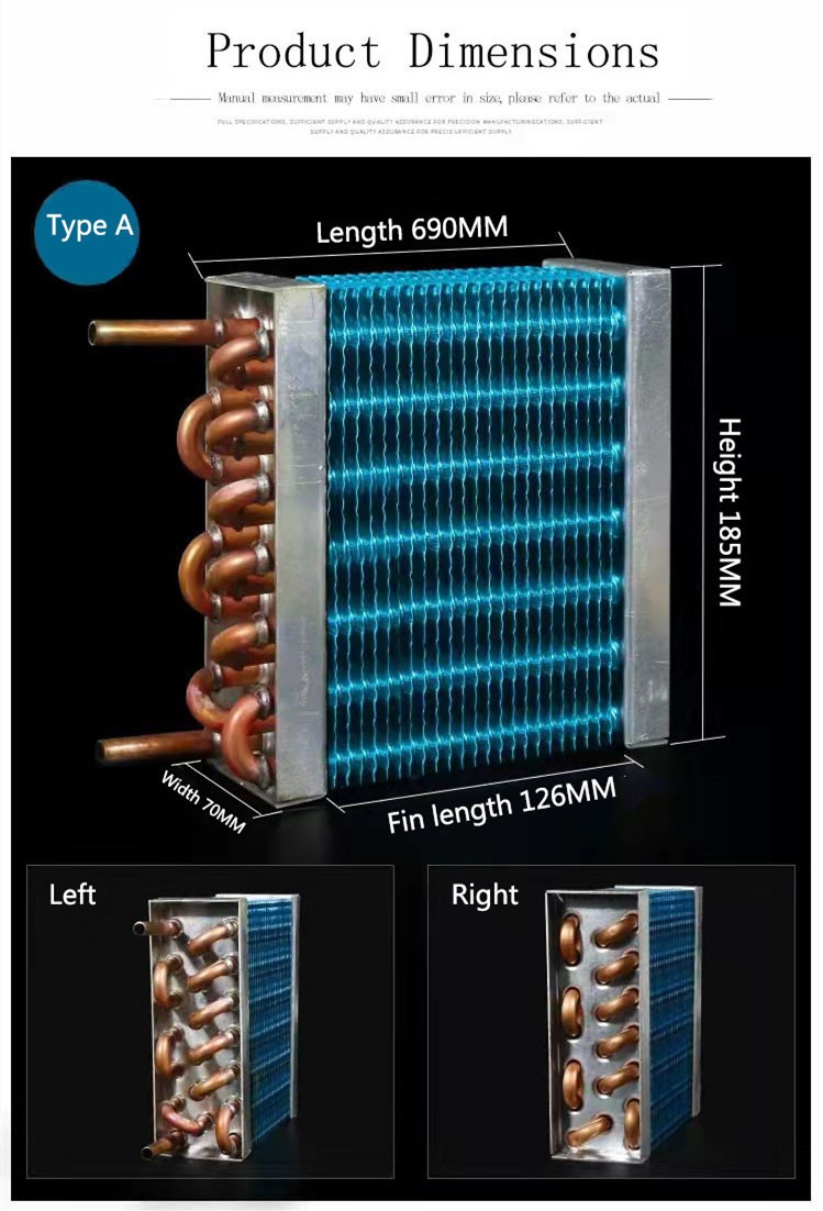 7mm Copper Tube Fin Condenser Factory