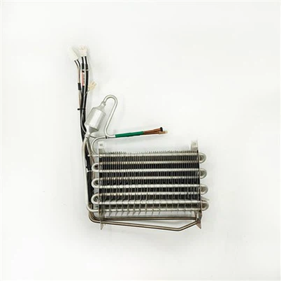 Evaporatore per vetrine con alette in alluminio con tubo in alluminio
